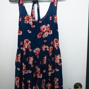 Blue Floral Tank Dress